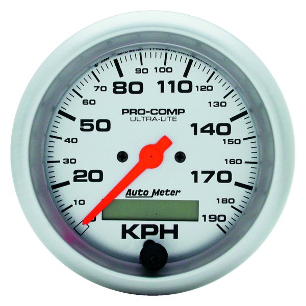 Auto Meter® - Ultra-Lite Series 3-3/8" Speedometer Gauge, 0-190 KPH