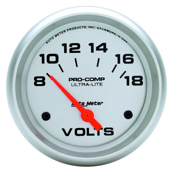 Auto Meter® - Ultra-Lite Series 2-5/8" Voltmeter Gauge, 8-18V