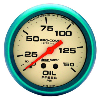 Auto Meter® - Ultra-Nite Series 2-5/8" Oil Pressure Gauge, 0-150 PSI