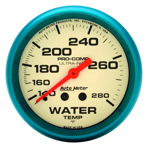 Auto Meter® - Ultra-Nite Series 2-5/8" Water Temperature Gauge, 140-280 F