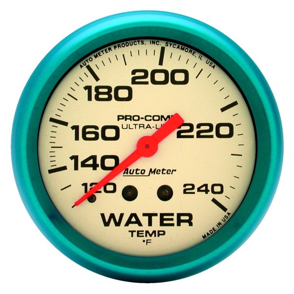 Auto Meter® - Ultra-Nite Series 2-5/8" Water Temperature Gauge, 120-240 F