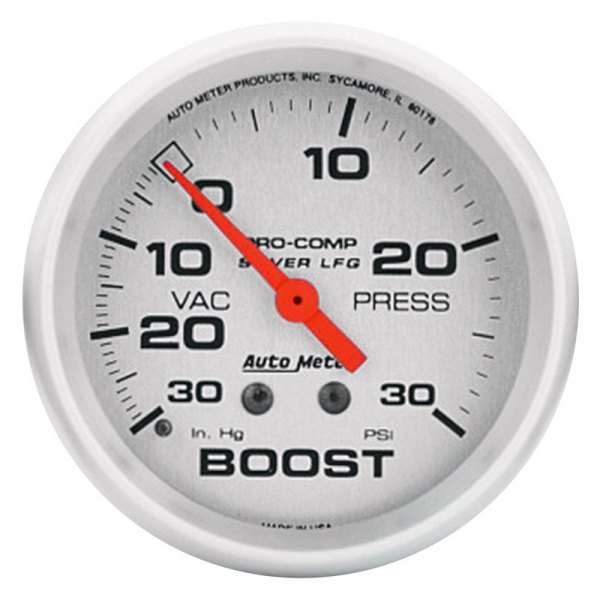 Auto Meter® - Ultra-Lite Series 2-5/8" Boost/Vacuum Gauge, 30 In Hg/30 PSI