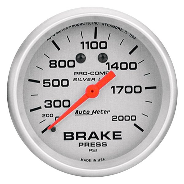 Auto Meter® - Ultra-Lite Series 2-5/8" Brake Pressure Gauge, 0-2000 PSI
