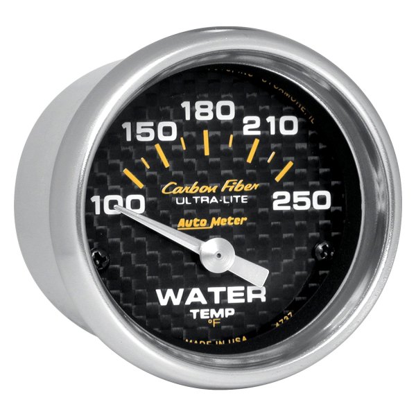 Auto Meter® - Carbon Fiber Series 2-1/16" Water Temperature Gauge, 100-250 F