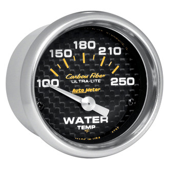 Auto Meter® 4737 - Carbon Fiber Series 2-1/16" Water Temperature Gauge, 100-250 F