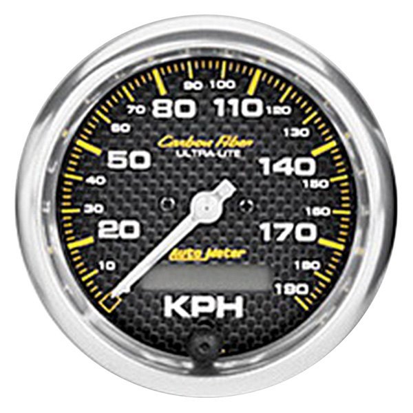 Auto Meter® - Carbon Fiber Series 3-3/8" Speedometer Gauge, 0-190 KPH