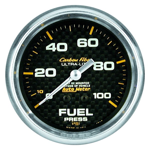 Auto Meter® - Carbon Fiber Series 2-5/8" Fuel Pressure Gauge, 0-100 PSI
