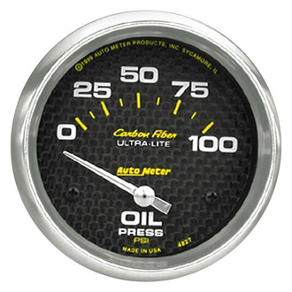 Auto Meter® - Carbon Fiber Series Oil Pressure Gauges