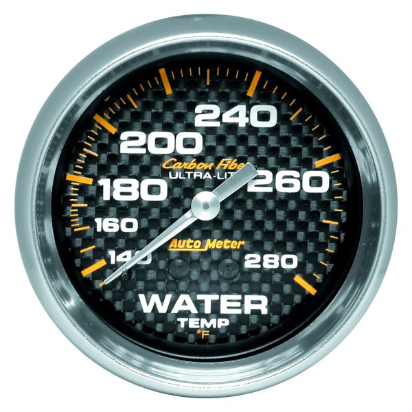 Auto Meter® - Carbon Fiber Series 2-5/8" Water Temperature Gauge, 140-280 F