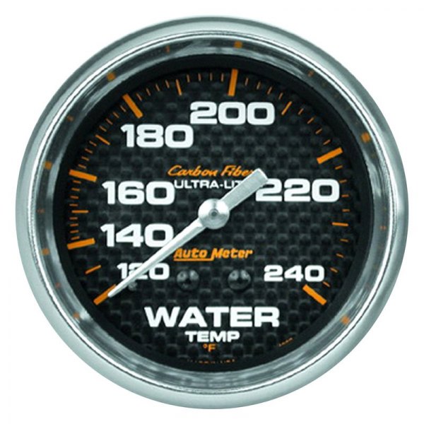 Auto Meter® - Carbon Fiber Series 2-5/8" Water Temperature Gauge, 120-240 F