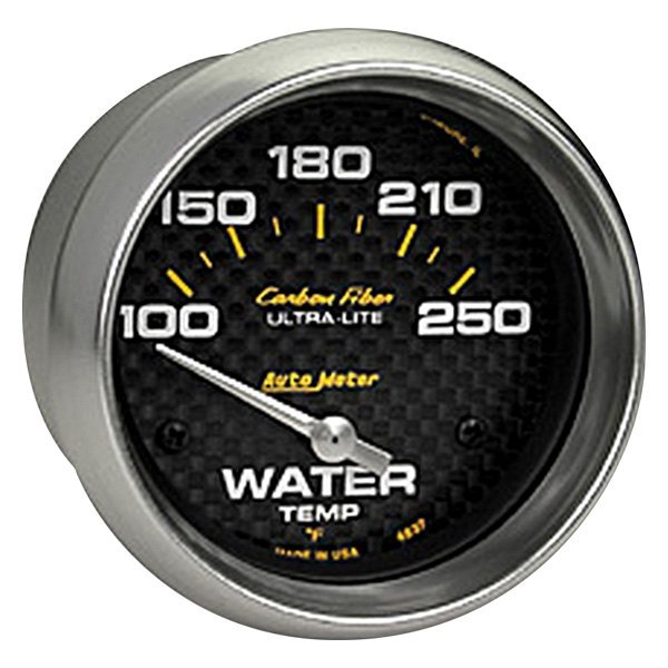 Auto Meter® - Carbon Fiber Series 2-5/8" Water Temperature Gauge, 100-250 F