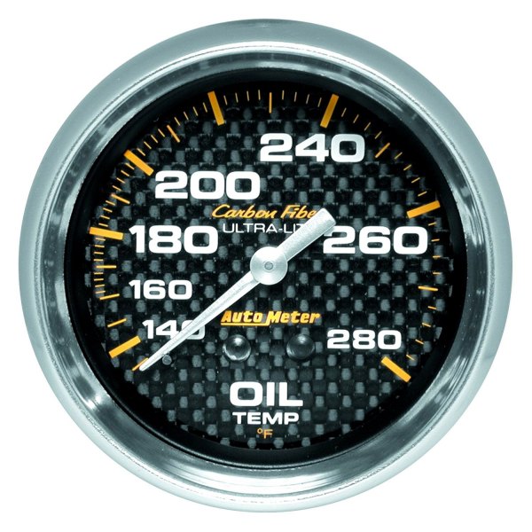Auto Meter® - Carbon Fiber Series 2-5/8" Oil Temperature Gauge, 140-280 F