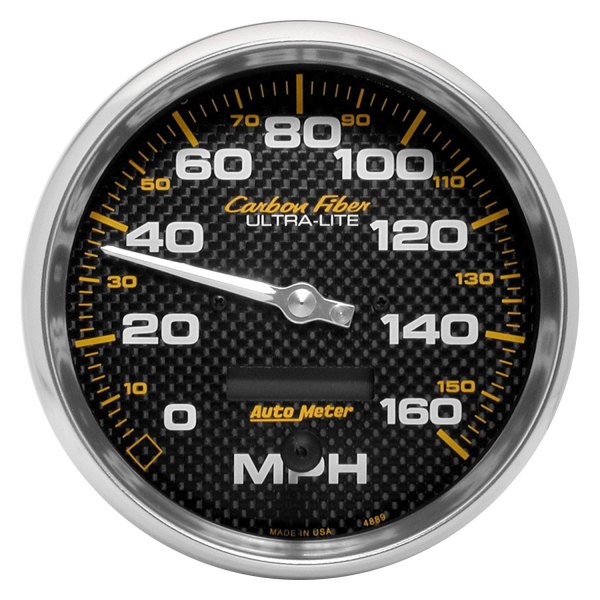 Auto Meter® - Carbon Fiber Series 5" Speedometer Gauge, 0-160 MPH