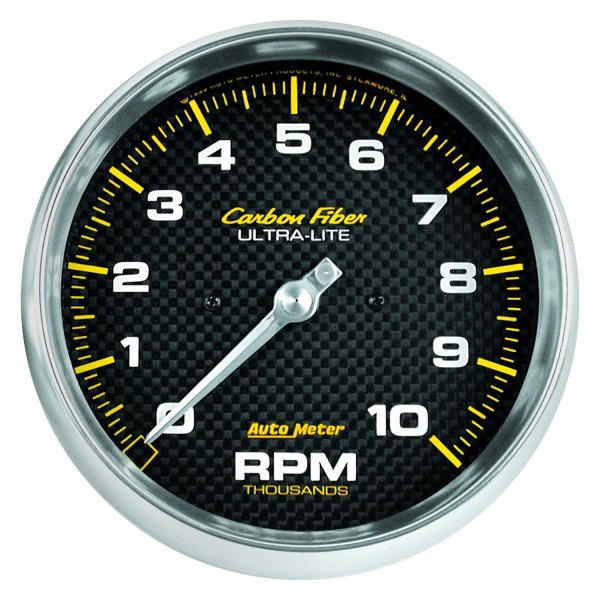 Auto Meter® - Carbon Fiber Series 5" In-Dash Tachometer Gauge, 0-10,000 RPM