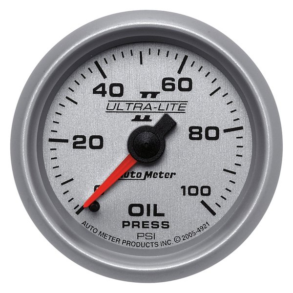Auto Meter® - Ultra-Lite II Series 2-1/16" Oil Pressure Gauge, 0-100 PSI