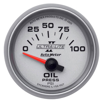 Auto Meter® 4927 - Ultra-Lite II Series 2-1/16" Oil Pressure Gauge, 0-100 PSI