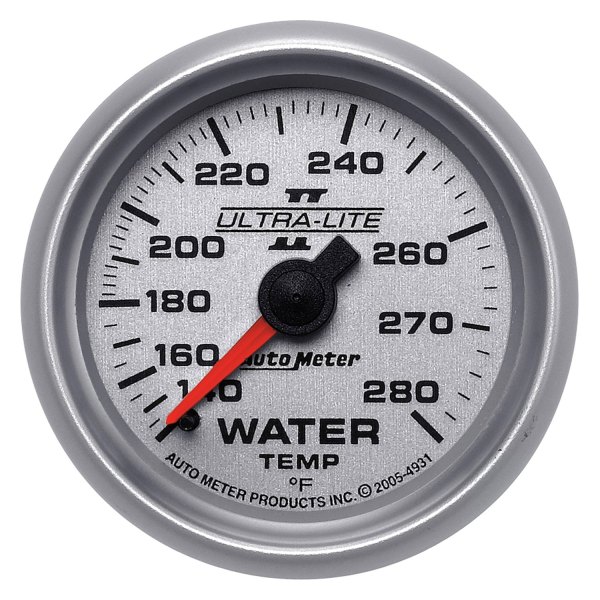 Auto Meter® - Ultra-Lite II Series 2-1/16" Water Temperature Gauge, 140-280 F