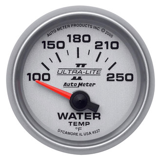 Auto Meter® 4937 - Ultra-Lite II Series 2-1/16" Water Temperature Gauge, 100-250 F