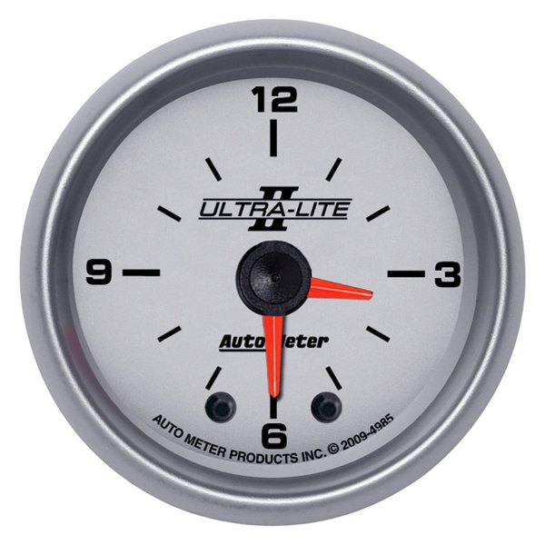 Auto Meter® - Ultra-Lite II Series 2-1/16" Clock Gauge, 12 Hour