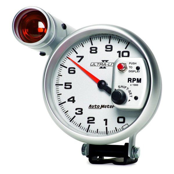 Auto Meter® - Ultra-Lite II Series 5" Pedestal Tachometer Gauge with External Shift-Lite, 0-10,000 RPM