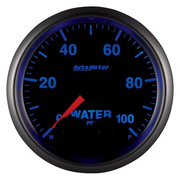 Auto Meter® - Elite Series 2-1/16" Water Pressure Gauge, 0-100 PSI