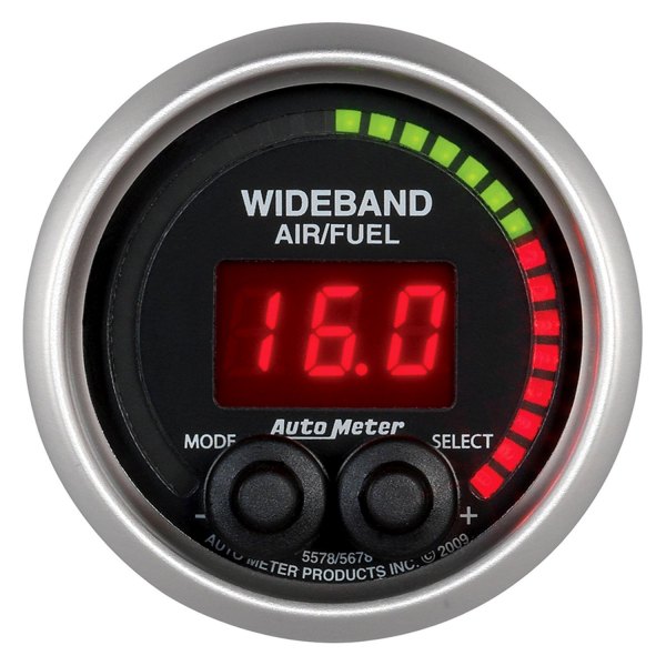 Auto Meter® - Elite Series 2-1/16" Wideband Pro Air/Fuel Ratio Gauge, 6:1-20:1 AFR