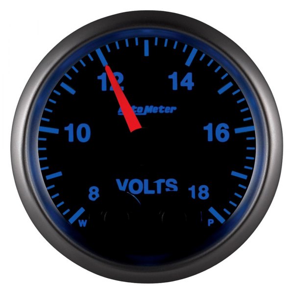 Auto Meter® - Elite Series 2-1/16" Voltmeter Gauge, 8-18V
