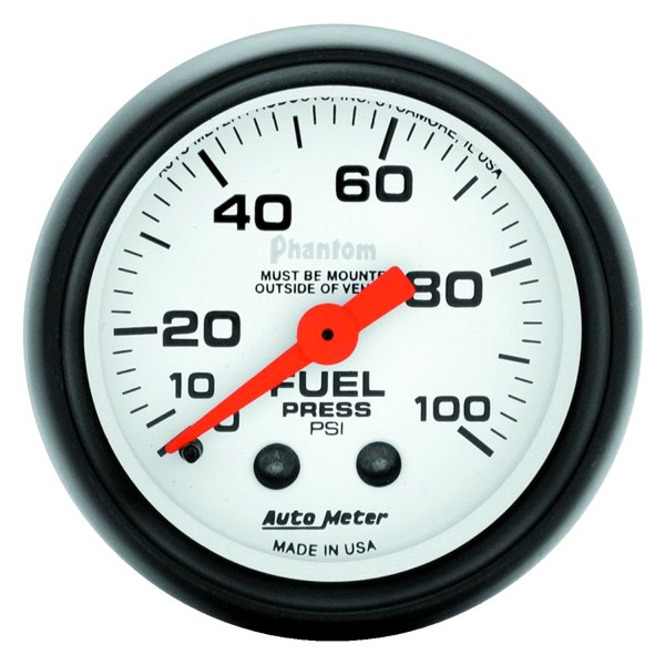 Auto Meter® - Phantom Series 2-1/16" Fuel Pressure Gauge, 0-100 PSI