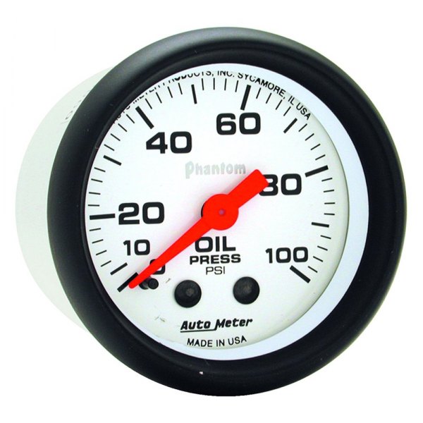 Auto Meter® - Phantom Series 2-1/16" Oil Pressure Gauge, 0-100 PSI