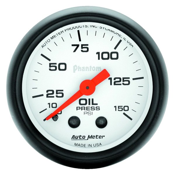 Auto Meter® - Phantom Series 2-1/16" Oil Pressure Gauge, 0-150 PSI