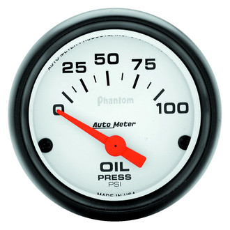 Auto Meter® - Phantom Series 2-1/16" Oil Pressure Gauge, 0-100 PSI