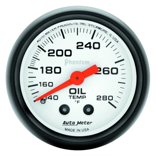 Auto Meter® - Phantom Series 2-1/16" Oil Temperature Gauge, 140-280 F