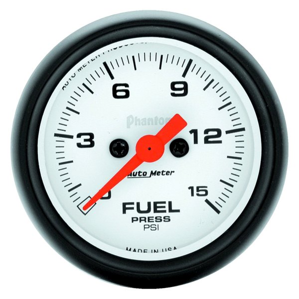 Auto Meter® - Phantom Series 2-1/16" Fuel Pressure Gauge, 0-15 PSI