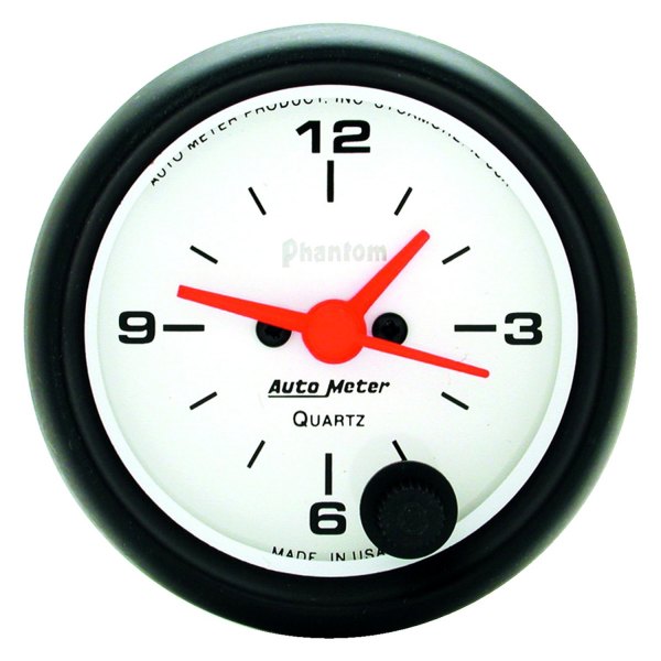 Auto Meter® - Phantom Series 2-1/16" Clock Gauge, 12 Hour
