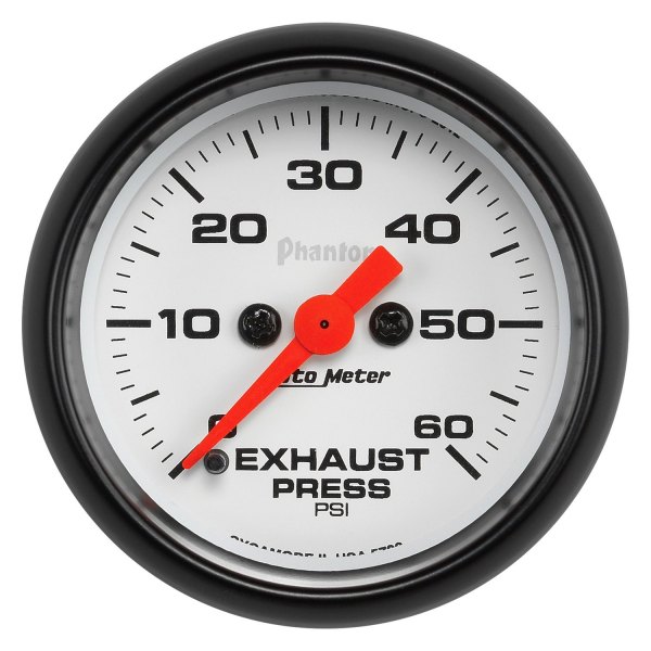 Auto Meter® - Phantom Series 2-1/16" Exhaust Pressure Gauge, 0-60 PSI