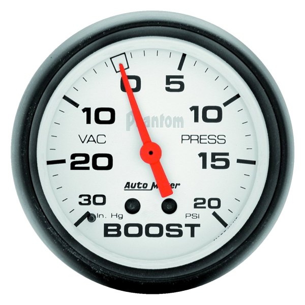 Auto Meter® - Phantom Series 2-5/8" Boost/Vacuum Gauge, 30 In Hg/20 PSI