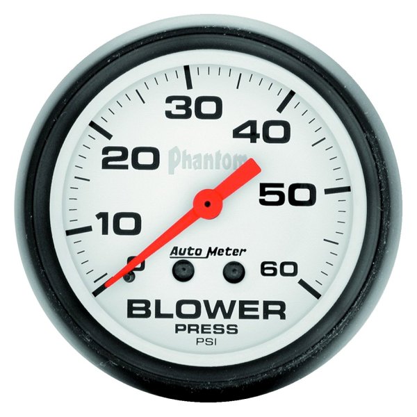 Auto Meter® - Phantom Series 2-5/8" Blower Pressure Gauge, 0-60 PSI, White