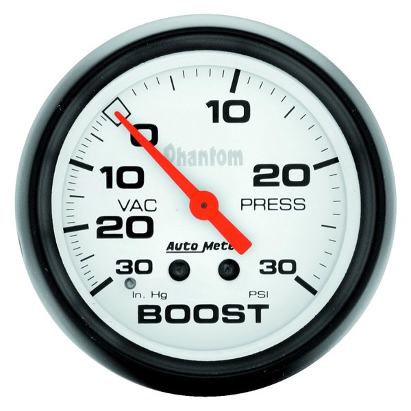 Auto Meter® - Phantom Series 2-5/8" Boost/Vacuum Gauge, 30 In Hg/30 PSI