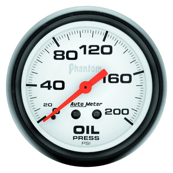 Auto Meter® - Phantom Series 2-5/8" Oil Pressure Gauge, 0-200 PSI