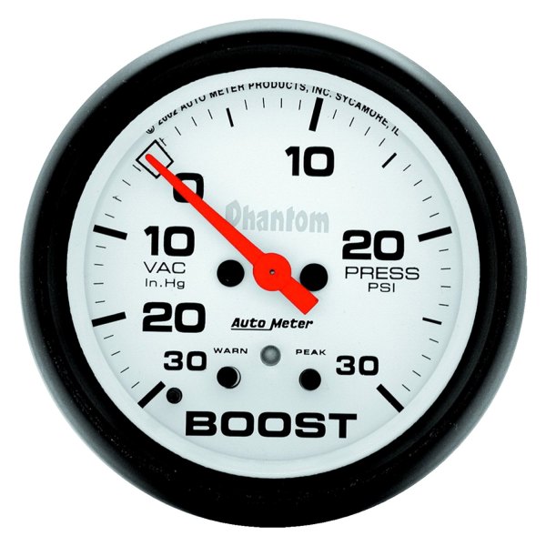 Auto Meter® - Phantom Series 2-5/8" Boost/Vacuum Gauge, 30 In Hg/30 PSI