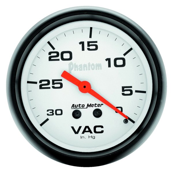 Auto Meter® - Phantom Series 2-5/8" Vacuum Gauge, 0-30 In Hg