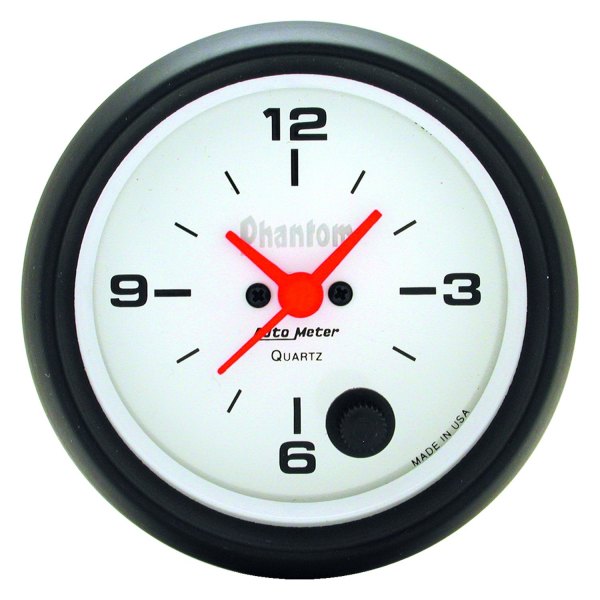 Auto Meter® - Phantom Series 2-5/8" Clock Gauge, 12 Hour