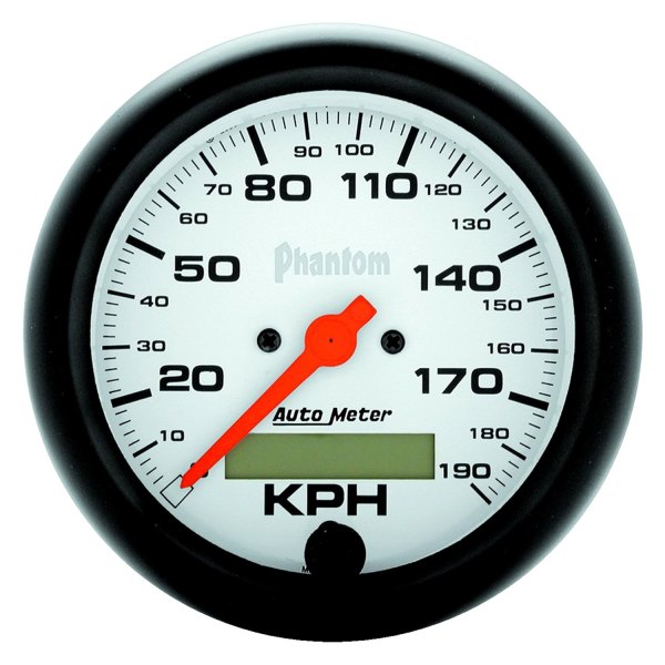 Auto Meter® - Phantom Series 3-3/8" Speedometer Gauge, 0-190 KPH