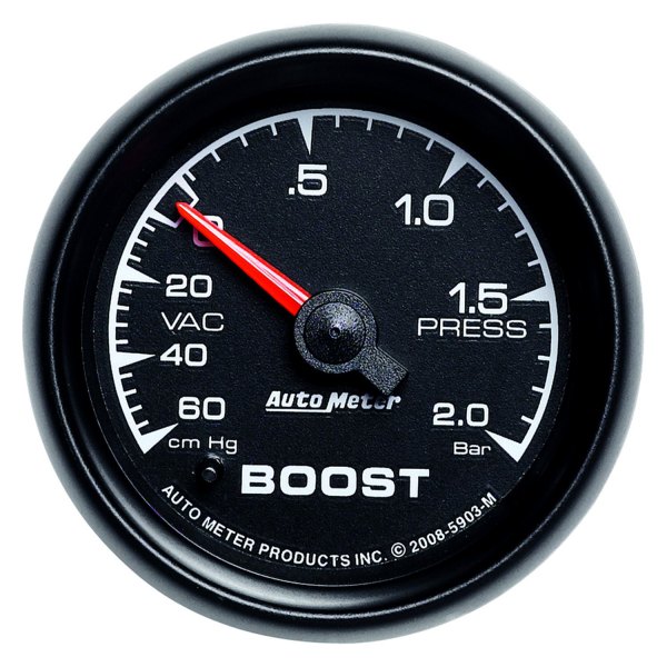 Auto Meter® - ES Series 2-1/16" Boost/Vacuum Gauge, 60 CM/HG-2.0 BARS