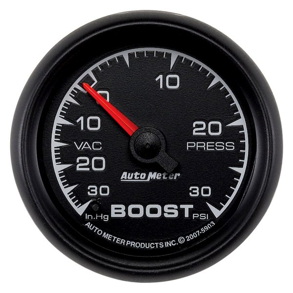 Auto Meter® - ES Series 2-1/16" Boost/Vacuum Gauge, 30 In Hg/30 PSI