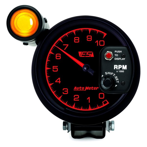 Auto Meter® - ES Series 5" Pedestal Tachometer Gauge with External Shift-Lite, 0-10,000 RPM