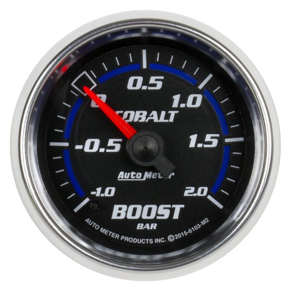Auto Meter® - Cobalt Series 2-1/16" Boost/Vacuum Gauge, -1-+2 BAR