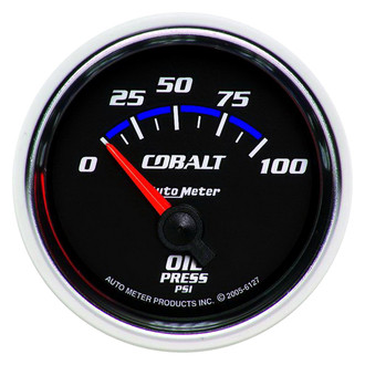 Auto Meter® - Cobalt Series 2-1/16" Oil Pressure Gauge, 0-100 PSI