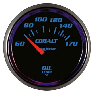 Auto Meter® 6148-M - Cobalt Series 2-1/16" Oil Temperature Gauge, 60-170 C