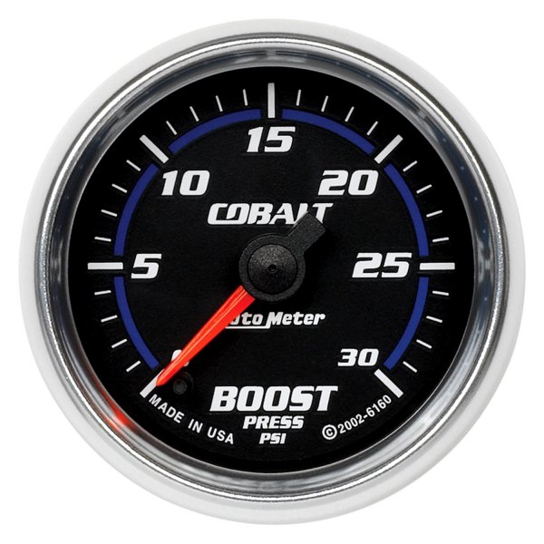 Auto Meter® - Cobalt Series 2-1/16" Boost Gauge, 0-30 PSI